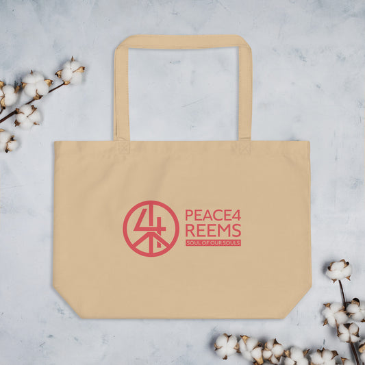 Crimson Serenity- Large Organic Tote Bag