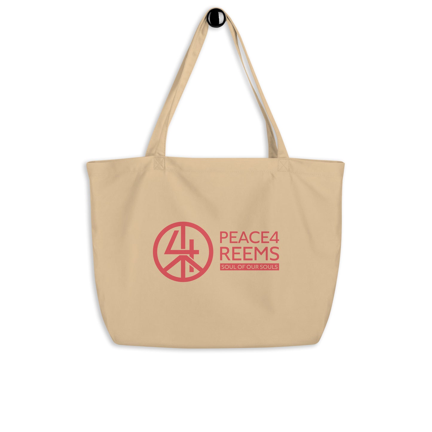 Crimson Serenity- Large Organic Tote Bag