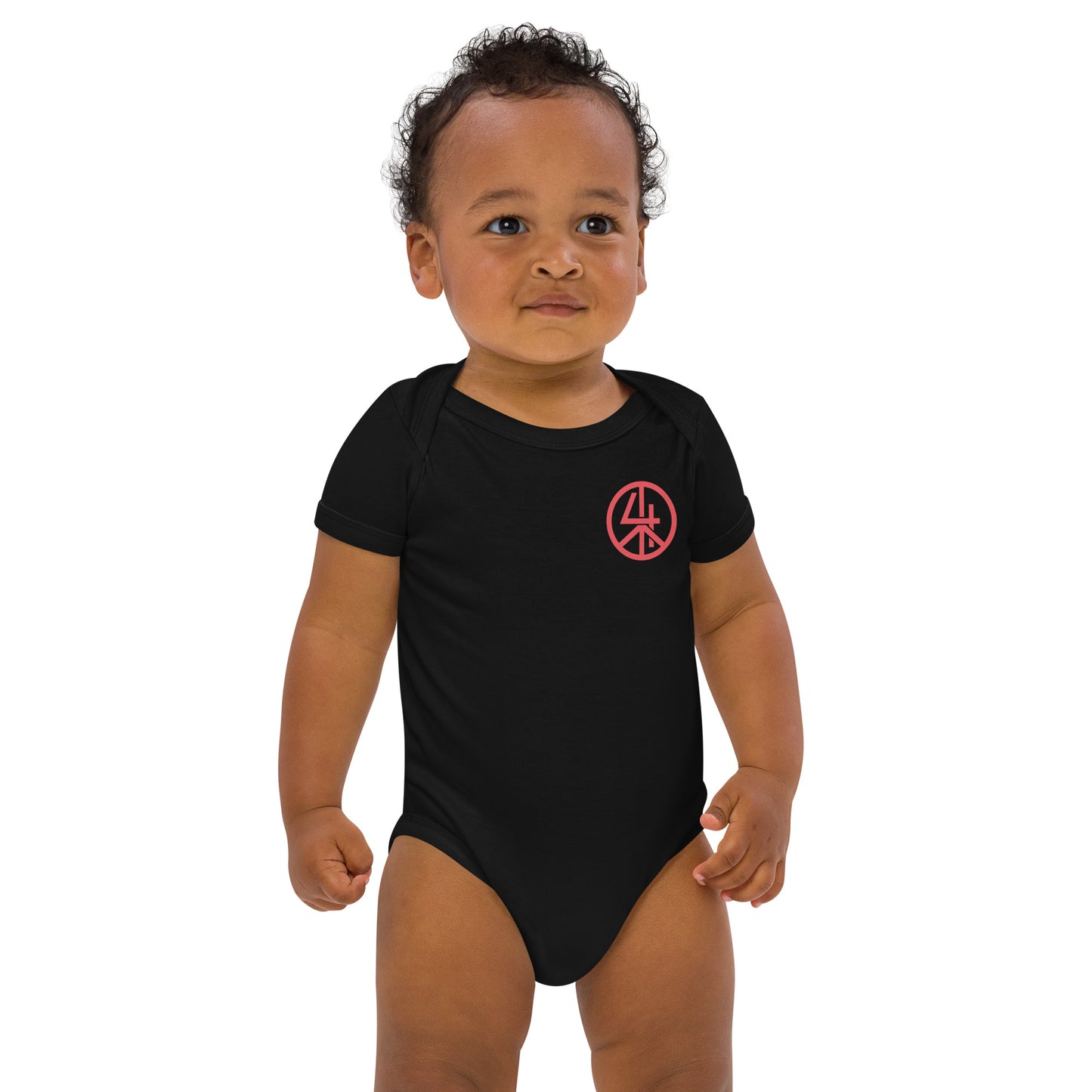 Crimson Embrace- Organic Cotton Baby Bodysuit