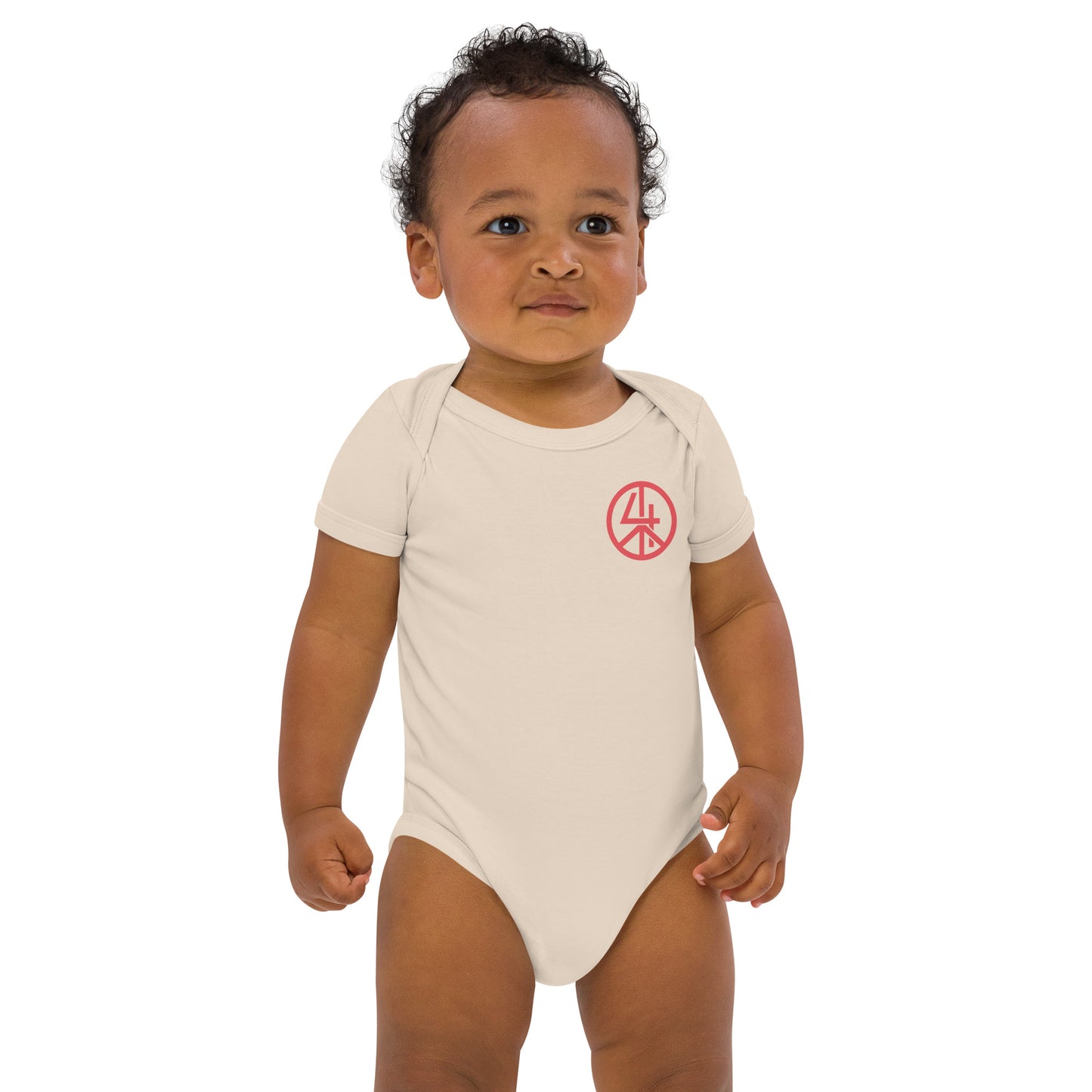 Crimson Embrace- Organic Cotton Baby Bodysuit