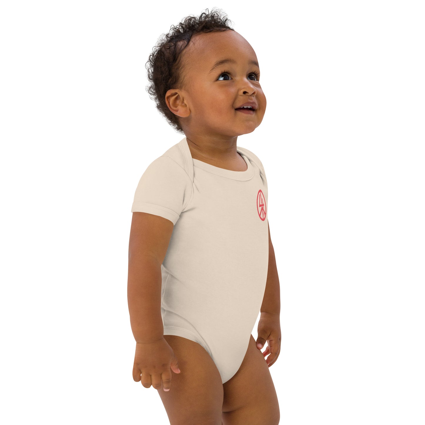 Crimson Embrace- Organic Cotton Baby Bodysuit