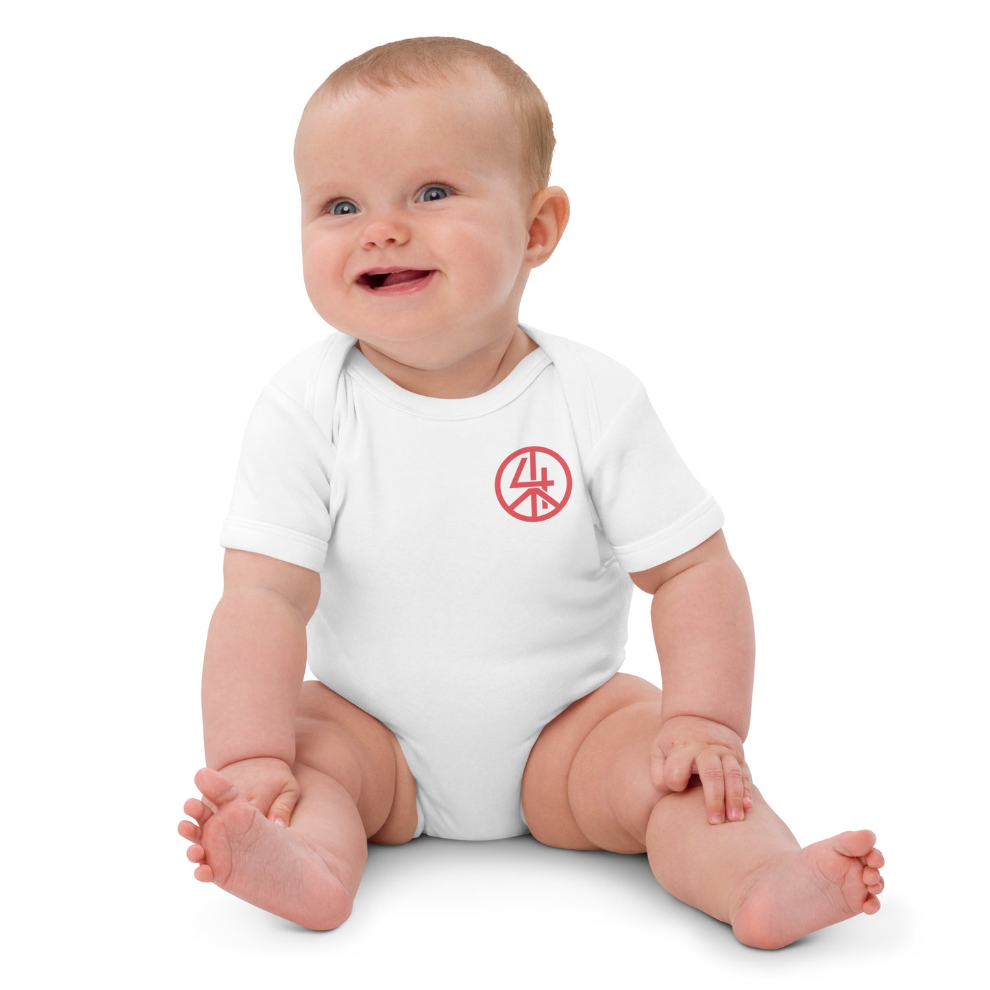 Crimson Embrace- Organic Cotton Baby Bodysuit