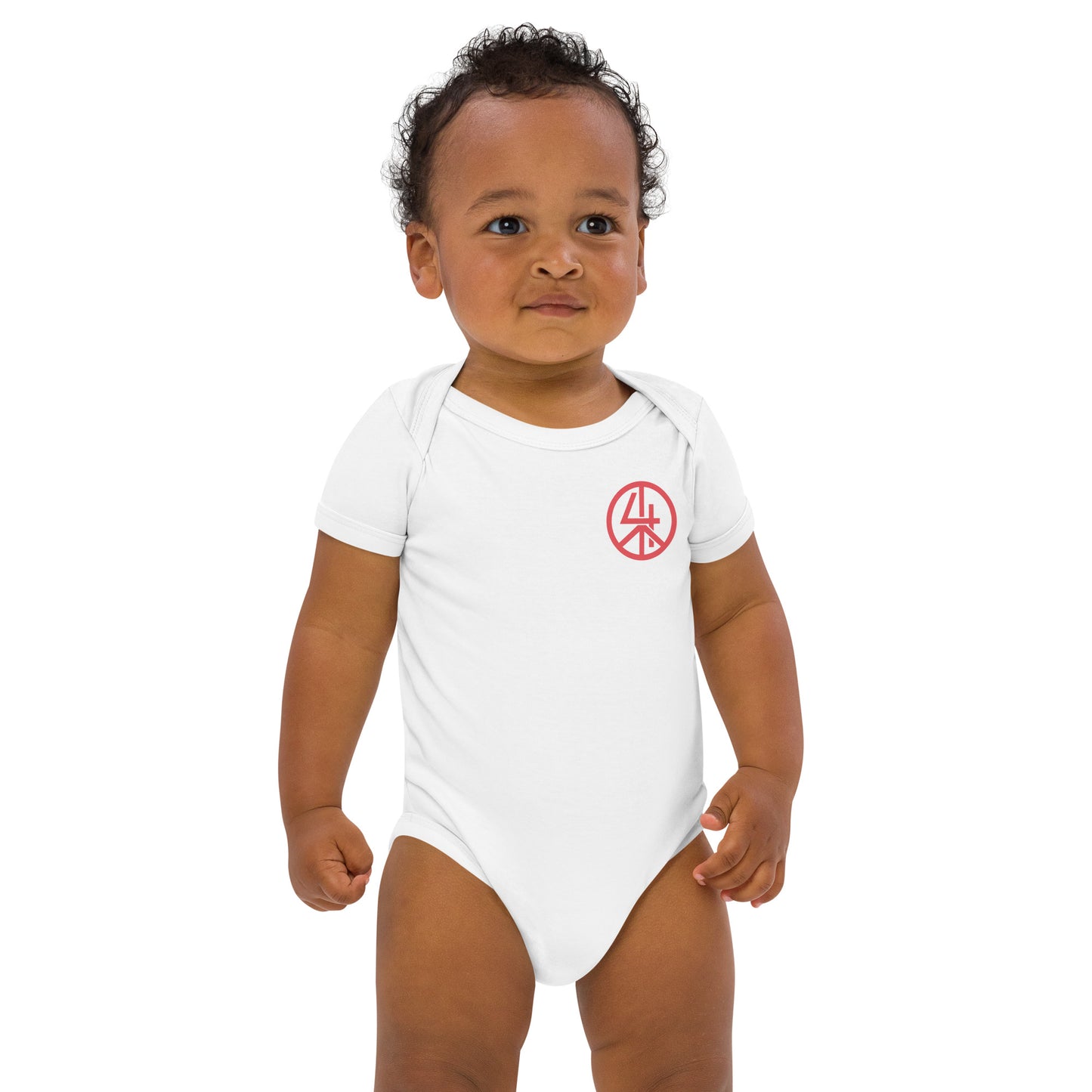 Crimson Embrace- Organic Cotton Baby Bodysuit